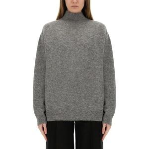 ALYSI Women's Mock Neck Knit Sweater Women GREY Sweaters & Knitwear